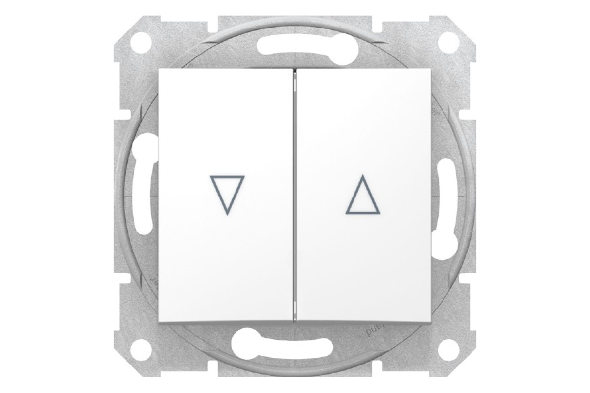 Вимикач для жалюзі з механічним блокуванням Sedna Scnheider Electric білий (SDN1300321)