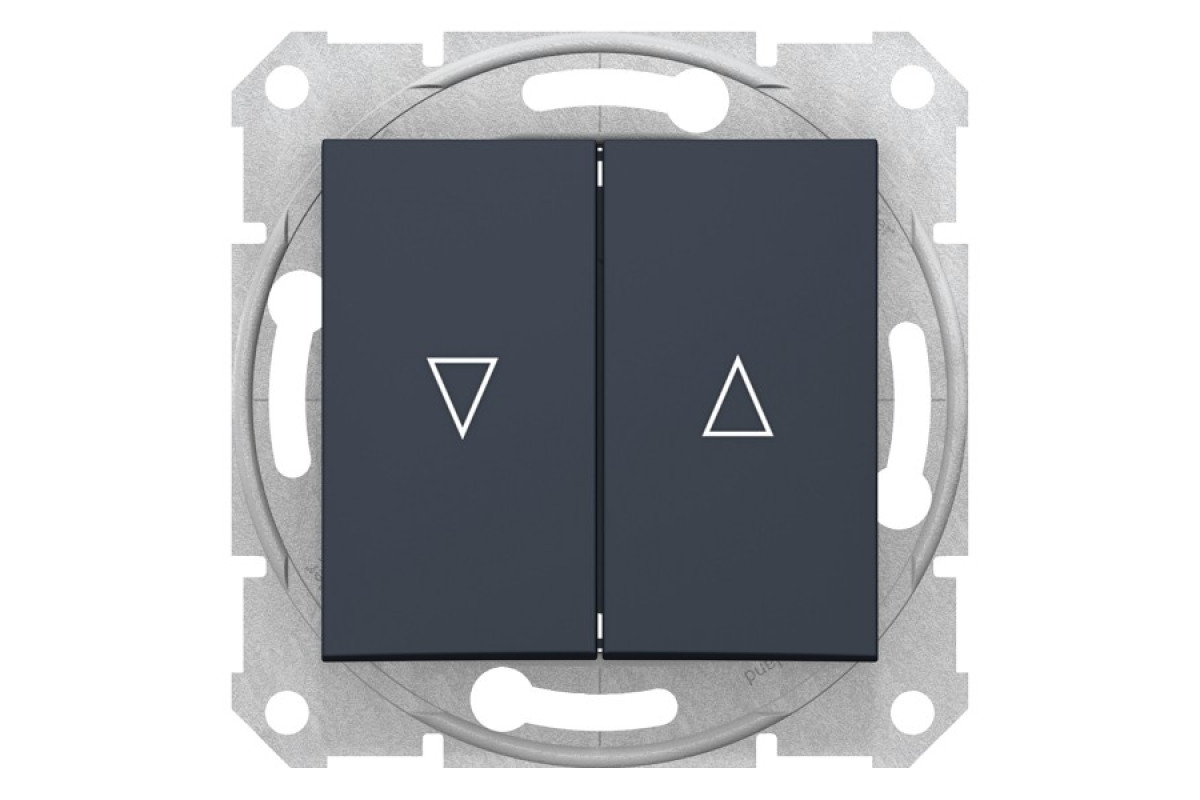 Вимикач для жалюзі з механічним блокуванням Sedna Scnheider Electric графіт (SDN1300370)