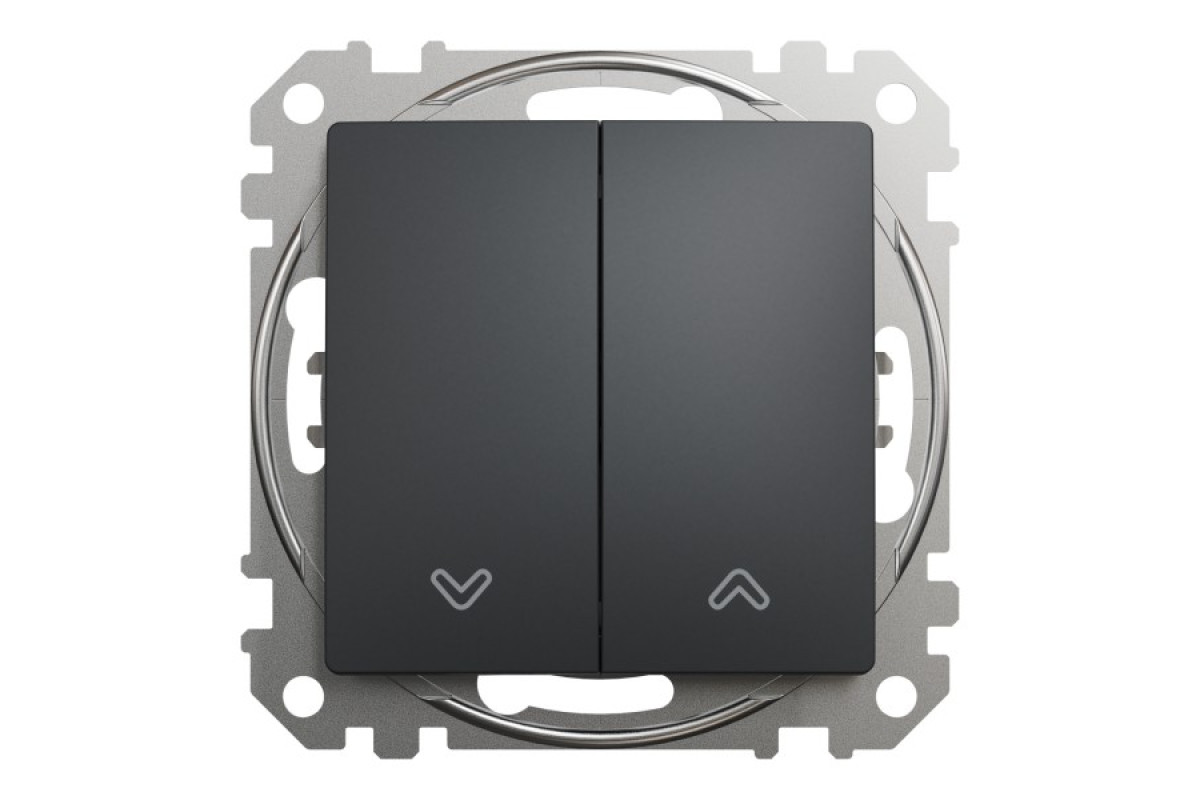 Вимикач для жалюзі Чорний Sedna Design (SDD114104)