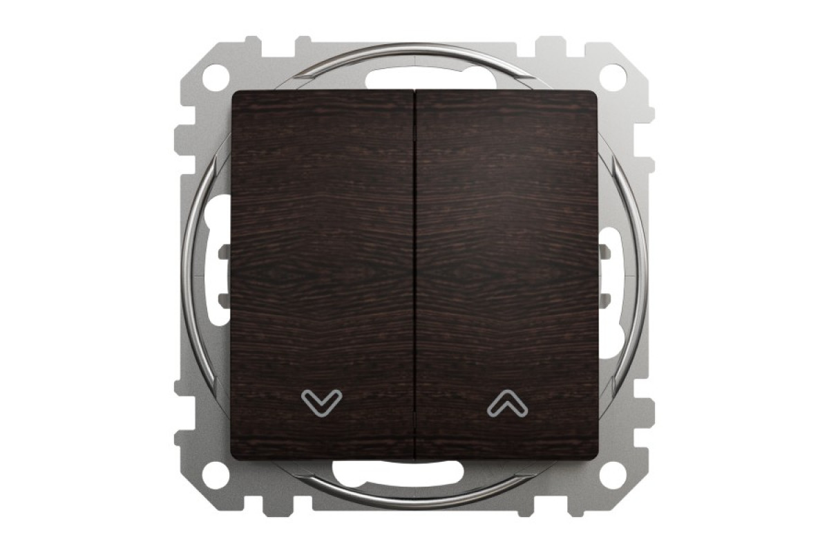 Выключатель для жалюзи, электронная блокировка 10 АХ, Венге Sedna Elements (SDD181104)