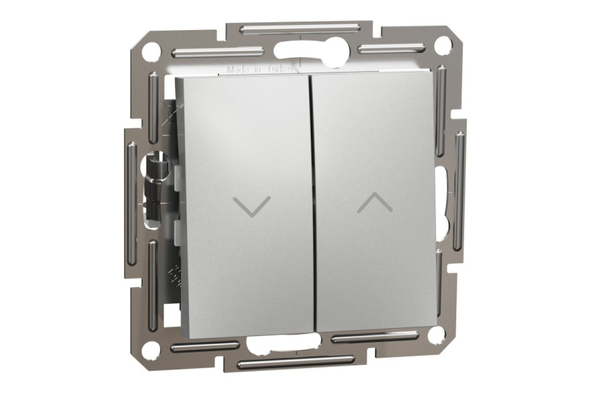 Вимикач для жалюзі, Самозажимний, Asfora Алюміній (EPH1300161)