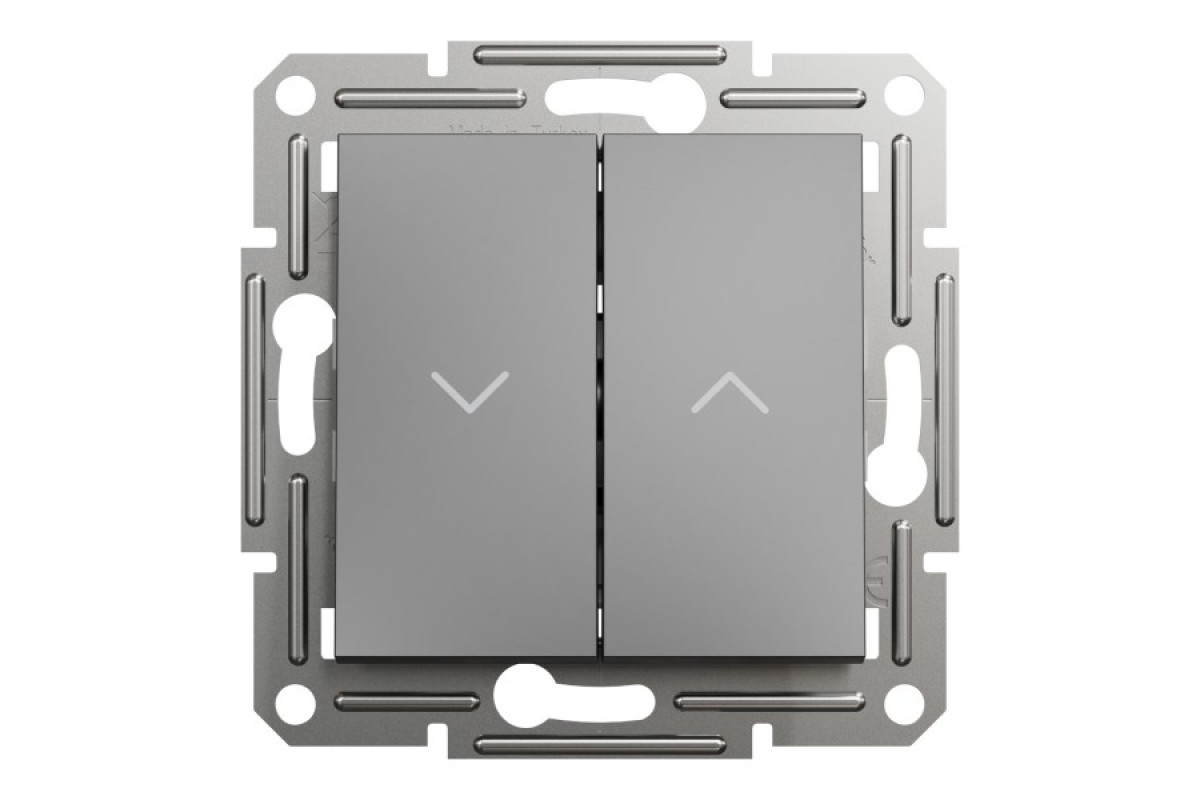 Вимикач для жалюзі, Самозажимний, Asfora Антрацит (EPH1300171)