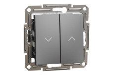 Вимикач для жалюзі, Самозажимний, Asfora Антрацит (EPH1300171)