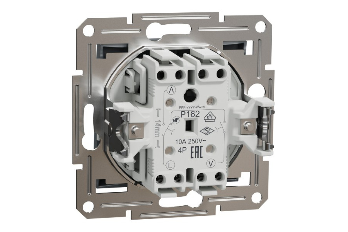 Вимикач для жалюзі, Самозажимний, Asfora Сталь (EPH1300162)