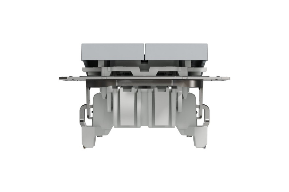 Вимикач для жалюзі, Самозажимний, Asfora Сталь (EPH1300162)