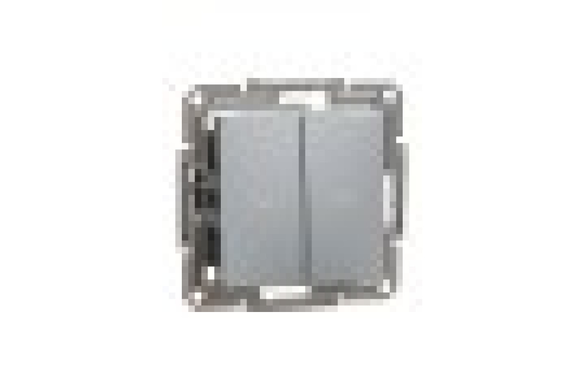 Вимикач для жалюзі, Самозажимний, Asfora Сталь (EPH1300162)