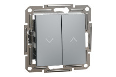 Вимикач для жалюзі, Самозажимний, Asfora Сталь (EPH1300162)