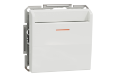 Вимикач картковий, механічний, білий, Asfora, без рамки (EPH6270121)