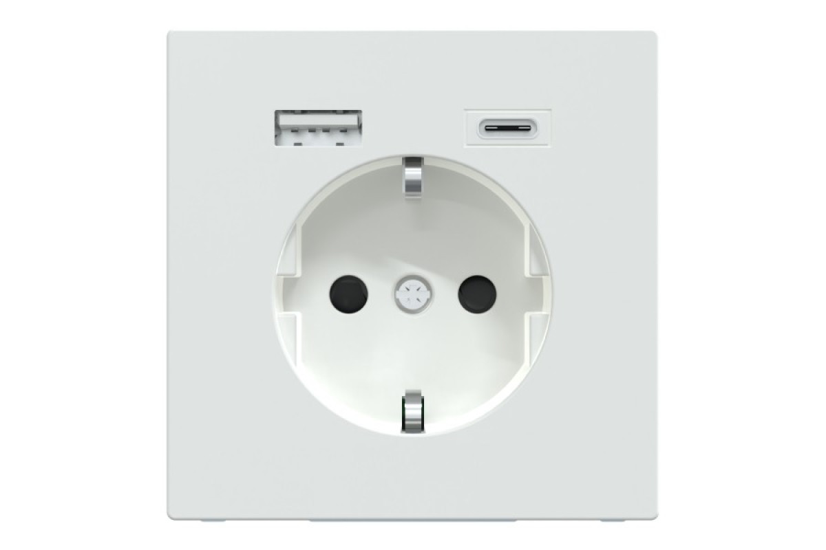 D-Life Розетка 16 A USB A+C 3 A, Білий лотос (MTN2367-6035)