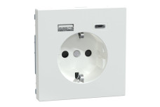 D-Life Розетка 16 A USB A+C 3 A, Білий лотос (MTN2367-6035)