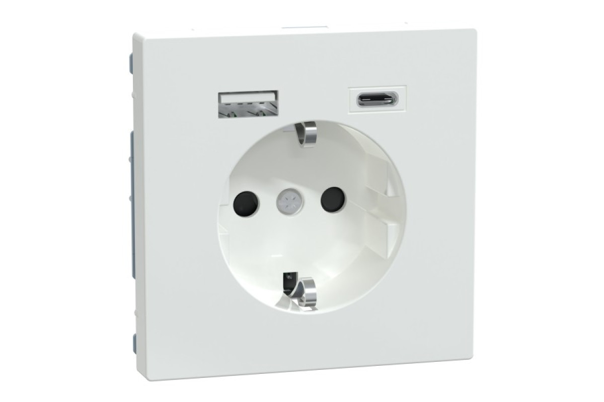 D-Life Розетка 16 A USB A+C 3 A, Білий лотос (MTN2367-6035)