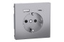 D-Life Розетка 16 A USB A+C 3 A, Нержавіюча сталь (MTN2367-6036)