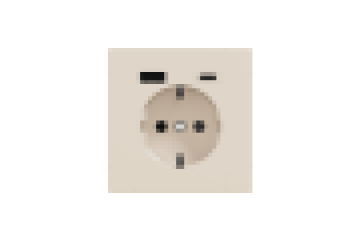 D-Life Розетка 16 A USB A+C 3 A, Сахара (MTN2367-6033)