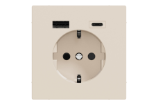 D-Life Розетка 16 A USB A+C 3 A, Сахара (MTN2367-6033)