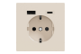 D-Life Розетка 16 A USB A+C 3 A, Сахара (MTN2367-6033)