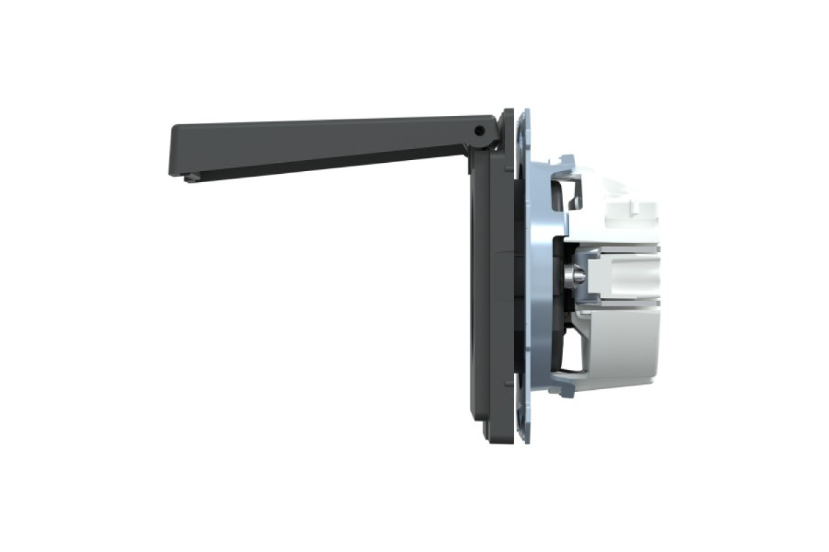 D-Life Розетка з заземленням і кришкою IP44 Антрацит (MTN2314-6034)