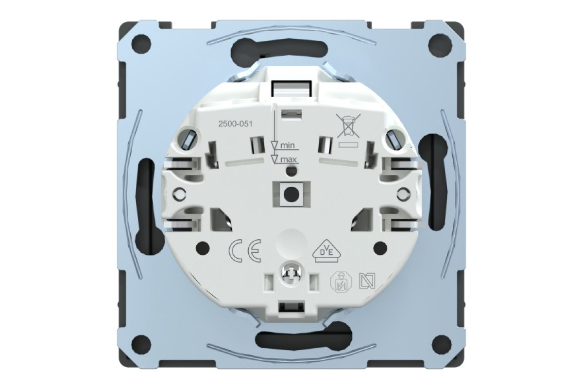 D-Life Розетка з заземленням і кришкою IP44 Антрацит (MTN2314-6034)