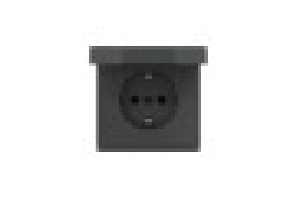 D-Life Розетка з заземленням і кришкою IP44 Антрацит (MTN2314-6034)