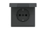 D-Life Розетка з заземленням і кришкою IP44 Антрацит (MTN2314-6034)