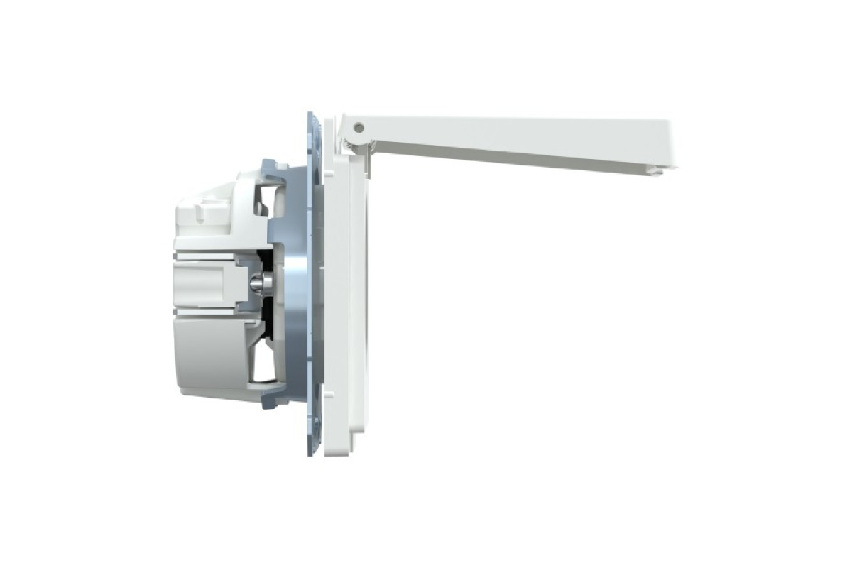 D-Life Розетка з заземленням і кришкою IP44 Білий лотос (MTN2314-6035)