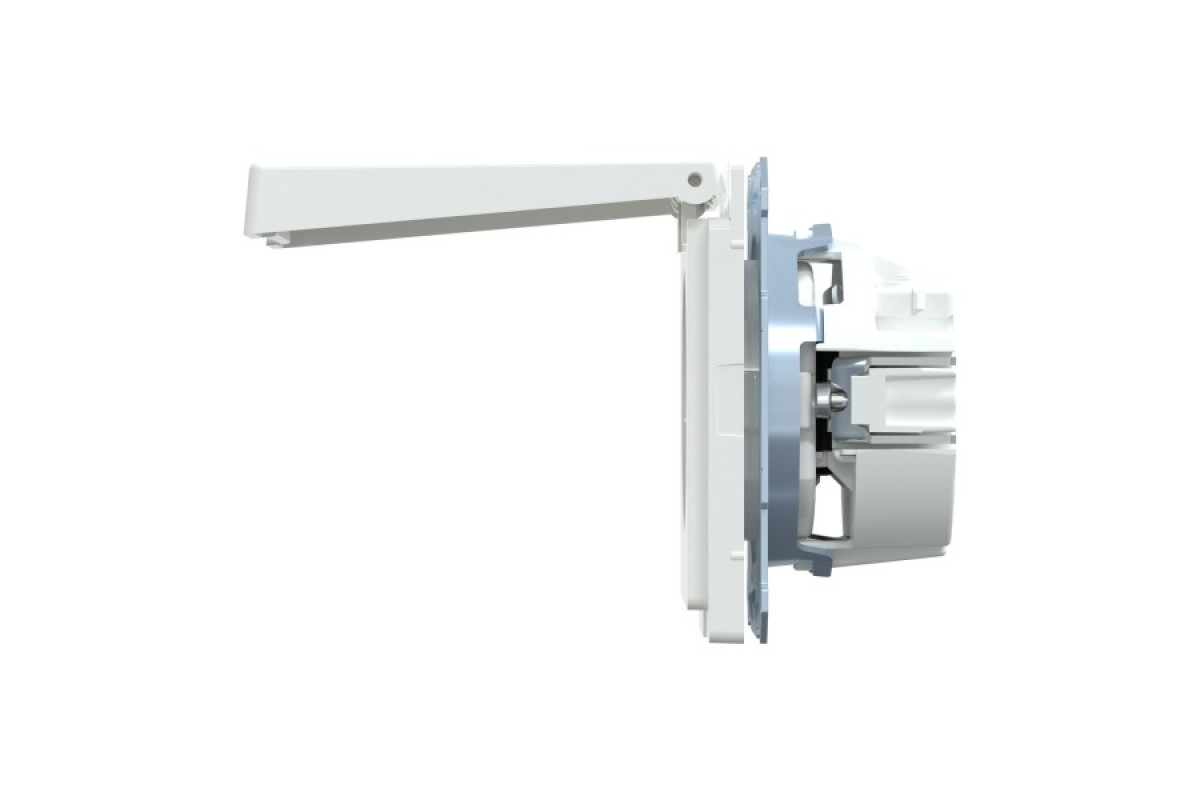 D-Life Розетка з заземленням і кришкою IP44 Білий лотос (MTN2314-6035)