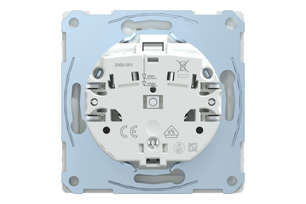 D-Life Розетка з заземленням і кришкою IP44 Білий лотос (MTN2314-6035)