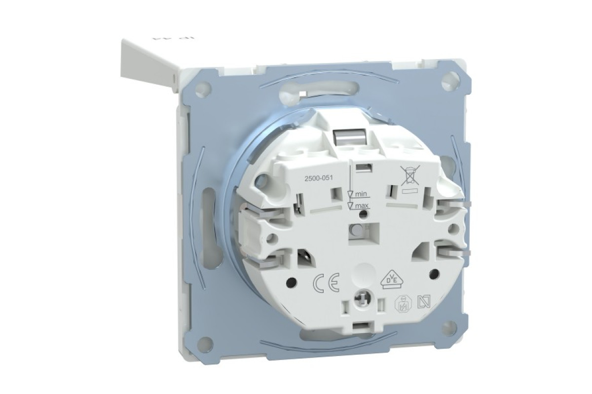 D-Life Розетка з заземленням і кришкою IP44 Білий лотос (MTN2314-6035)