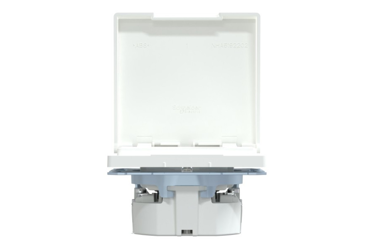 D-Life Розетка з заземленням і кришкою IP44 Білий лотос (MTN2314-6035)