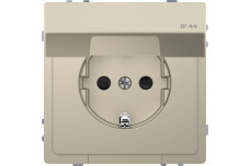 D-Life Розетка з заземленням і кришкою IP44 Сахара (MTN2314-6033)