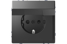 D-Life Розетка з заземленням і кришкою Антрацит (MTN2310-6034)