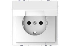 D-Life Розетка з заземленням і кришкою Білий лотос (MTN2310-6035)