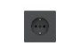 D-Life Розетка з заземленням і шторкою Антрацит (MTN2300-6034)