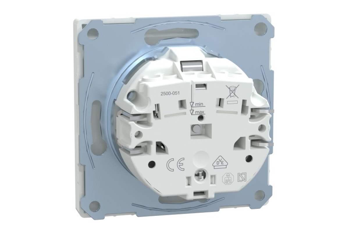 D-Life Розетка з заземленням і шторкою Білий лотос (MTN2300-6035)