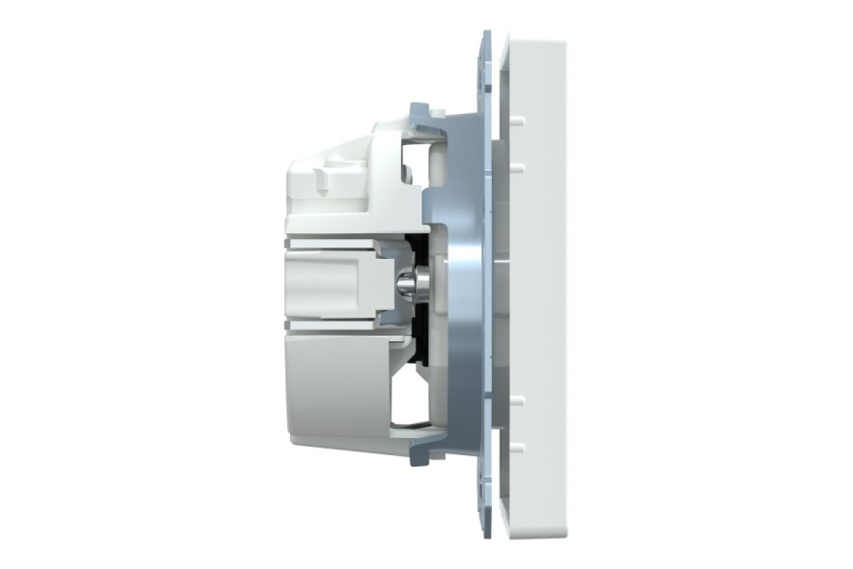 D-Life Розетка з заземленням і шторкою Білий лотос (MTN2300-6035)