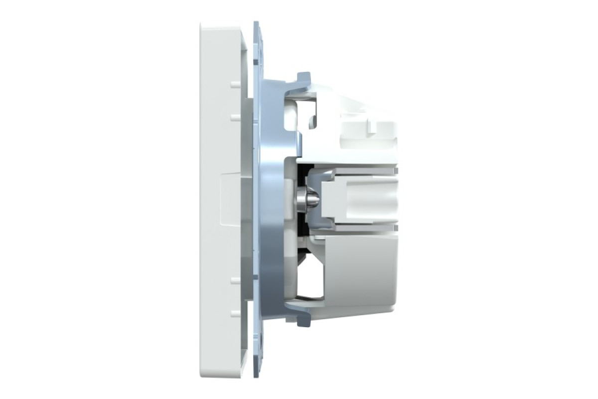 D-Life Розетка з заземленням і шторкою Білий лотос (MTN2300-6035)