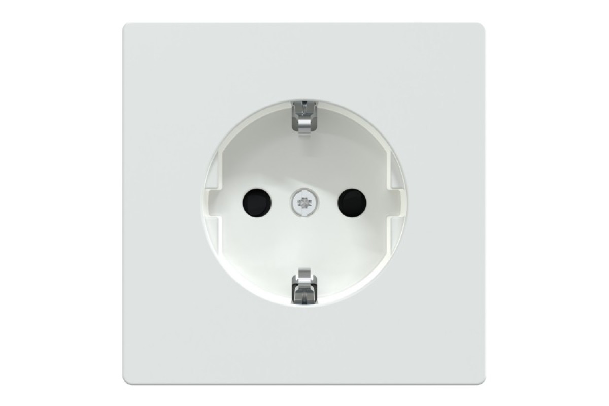 D-Life Розетка з заземленням і шторкою Білий лотос (MTN2300-6035)