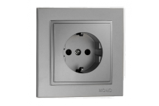 Розетка 1-а з заземленням, Mono Electric, DESPINA (антрацит) (102-242421-117)