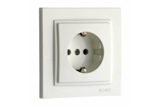 Розетка 1-а з заземленням, Mono Electric, DESPINA (білий) (102-190021-117)