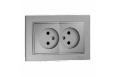 Розетка 2-а без заземлення, Mono Electric, DESPINA (антрацит) (102-242405-121)