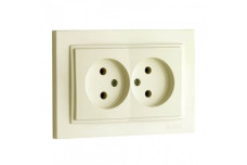 Розетка 2-а без заземлення, Mono Electric, DESPINA (крем) (102-170005-121)