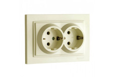Розетка 2-а з заземлення, Mono Electric, DESPINA (крем) (102-170004-120)