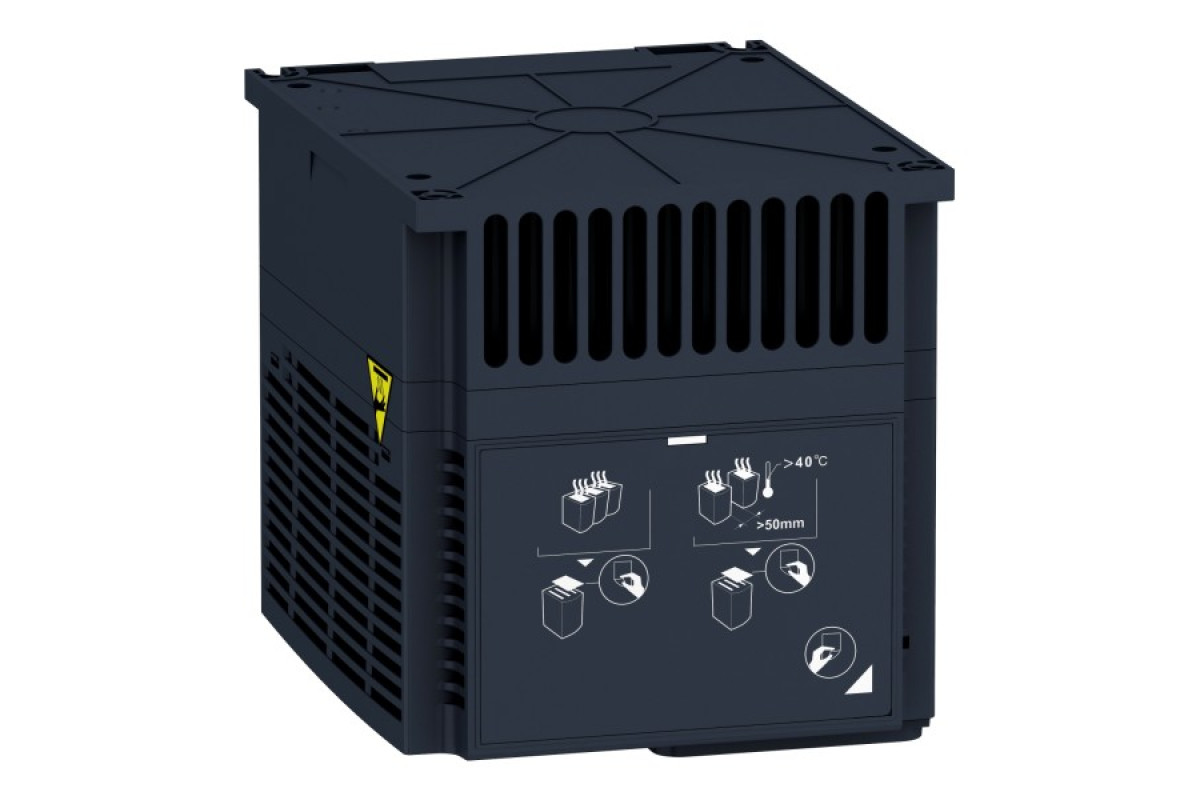 Перетворювач частоти ATV320C 4кВт 220В, 3ф живлення, компакт, без ЕМС-фільтру (ATV320U40M3C)