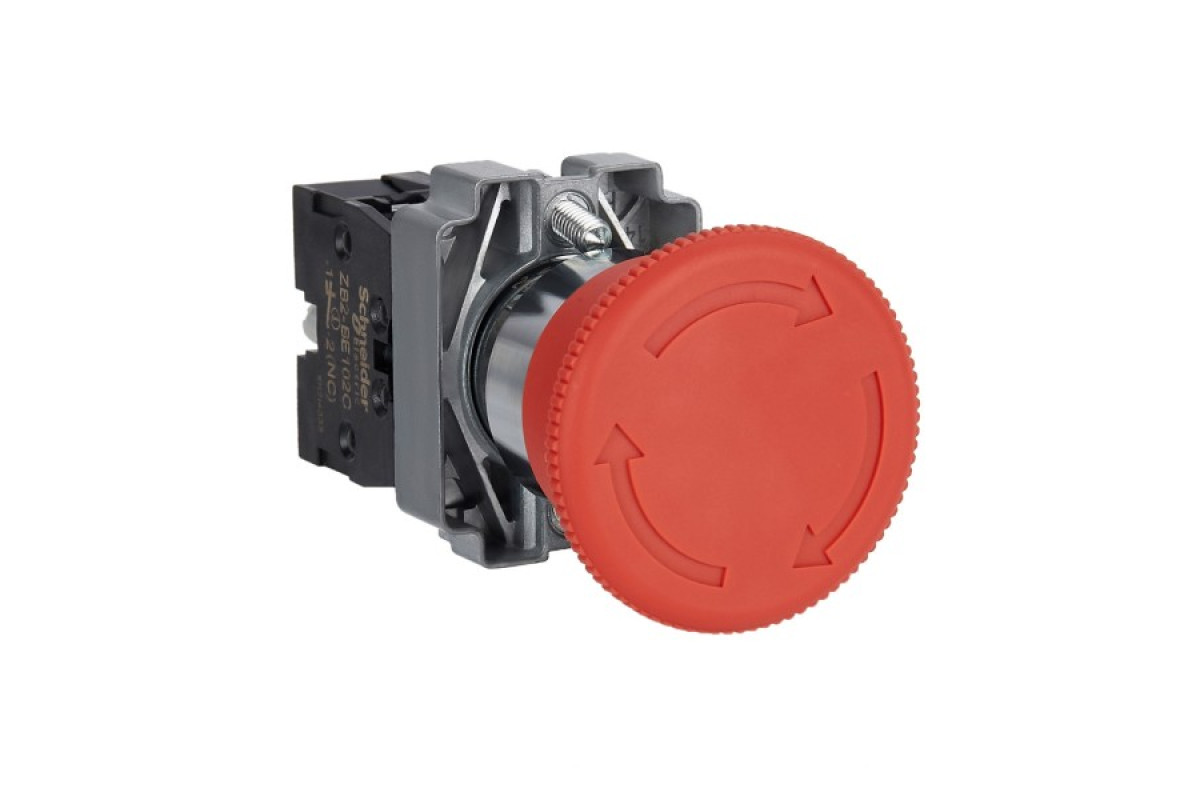 Кнопка аварійного вимикання, Easy Harmony XB2, метал, поворот для розблокування, 1NC (XB2BS542C)
