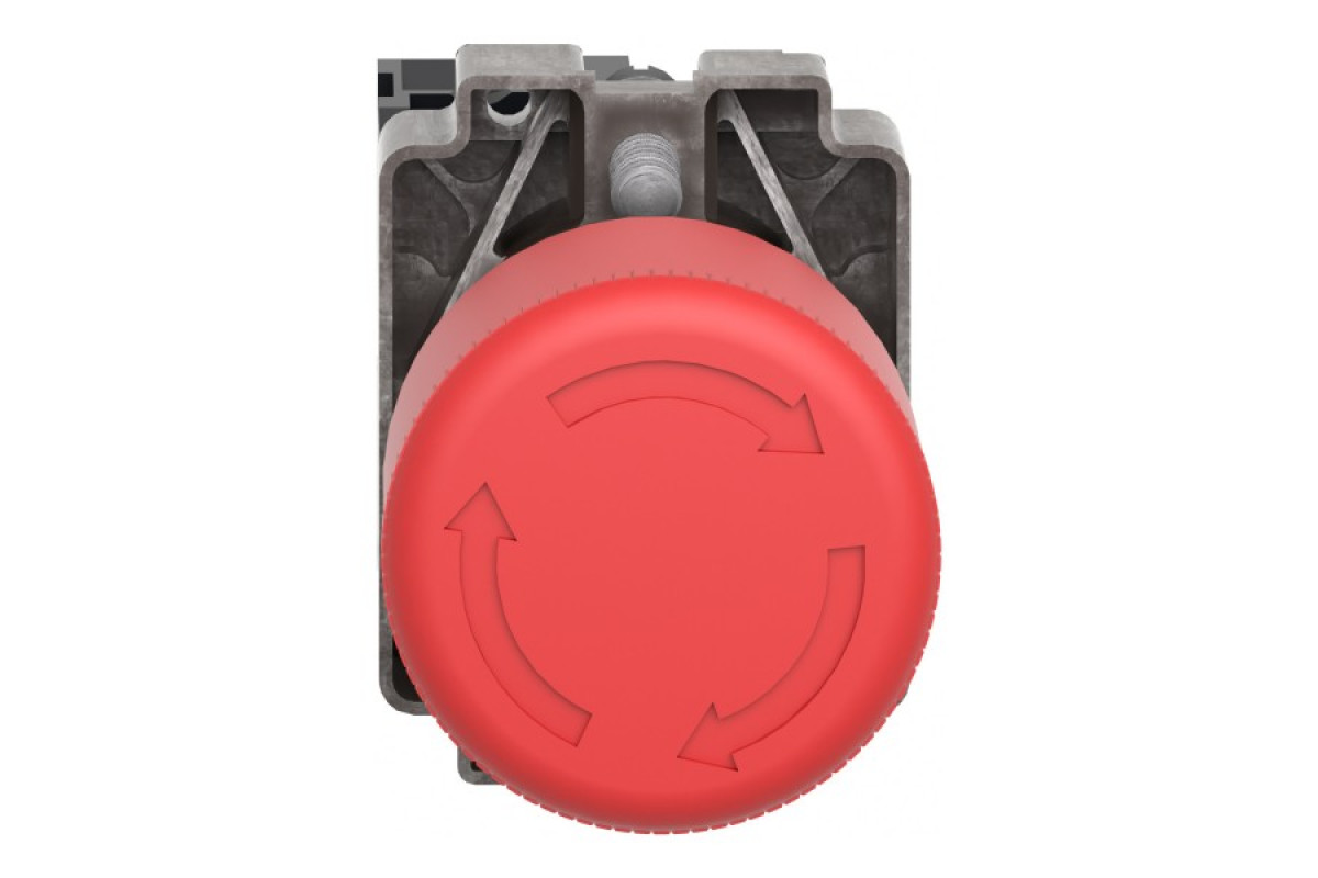 Кнопка аварійного вимикання, Easy Harmony XB2, поворот для розблокування, 1NC (XB2BS442C)