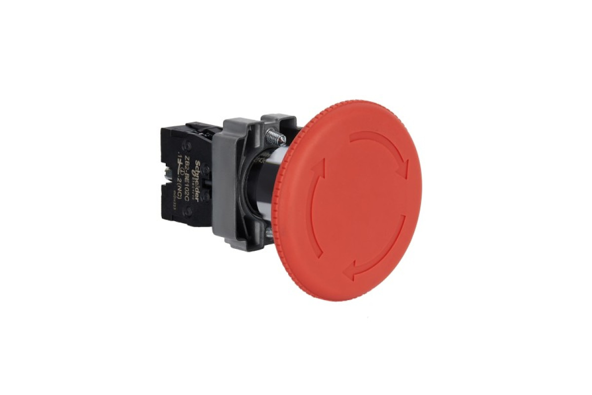 Кнопка аварійного вимикання, Easy Harmony XB2, поворот для розблокування, 1NC (XB2BS642C)