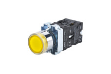 Кнопка з підсвіткою NP2-BW3565 AC/DC230V LED Жовта 1NO+1NC IP40 (574303)