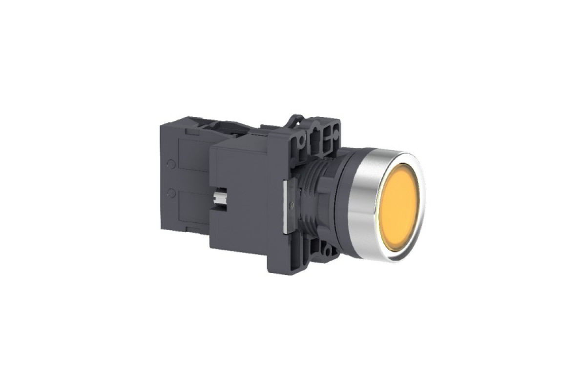 Кнопка з підсвічуванням з вбудованною світлодіодною лампою жовтого кольору, 1NO (XA2EW35B1)