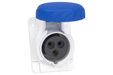 Розетка PRATIKA, кутова, 16A, 2P + E, 200-250 B AC, з'єднання гвинтами, панельна (PKF16F723)