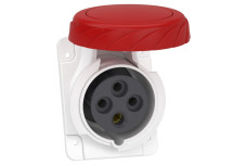 Розетка PRATIKA, кутова, 16A, 3P + E, 380-415 B AC, з'єднання гвинтами, панельна (PKF16F734)