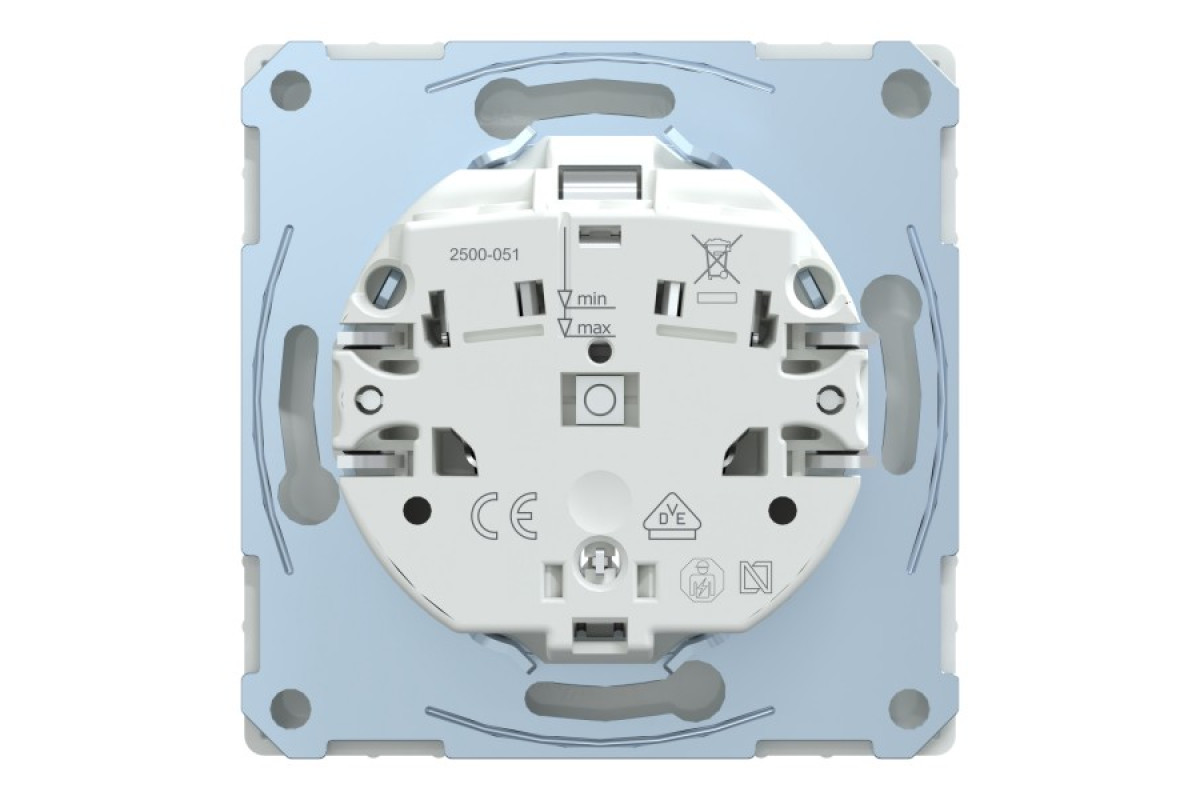 D-Life Розетка з заземленням і шторкою Білий лотос (MTN2300-6035)